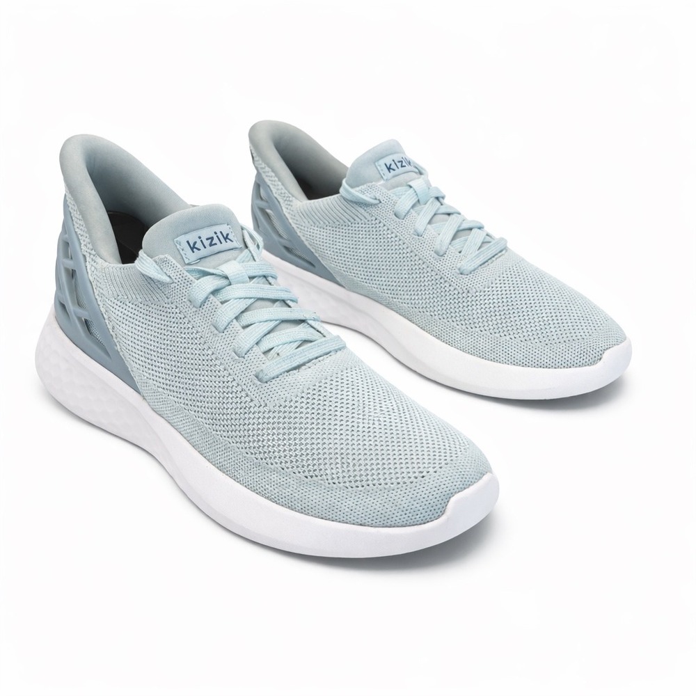 Kizik Lima Slip On Sneakers Light Blue Glacier Womens 7.5 Walking Shoes